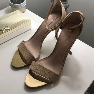 Aldo Nude Strappy Heel, Size 7.5